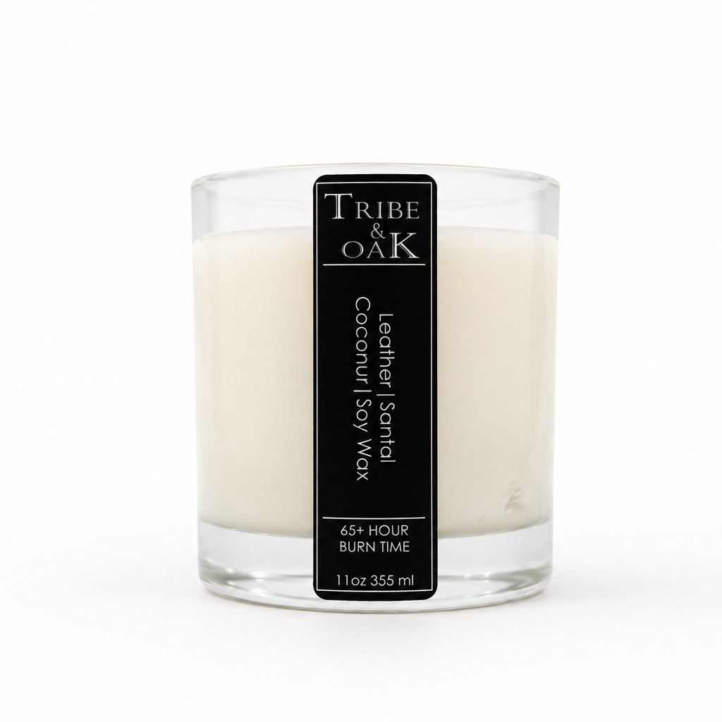 Leather & Santal Coconut-Soy Wax Candle