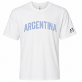 ARGENTINA White T-Shirt with Baby Blue Letters