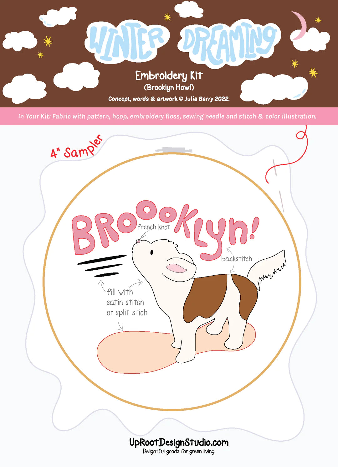 Brooklyn Dog Embroidery Kit