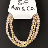 Pink and Gold Stack Bracelet