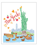Lady Liberty Swedish Dishcloth