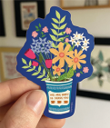 Coffee Flowers Sticker