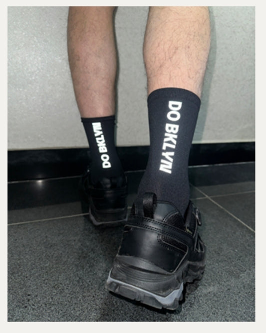 Reflective "DO BKLYN" Black Performance Socks