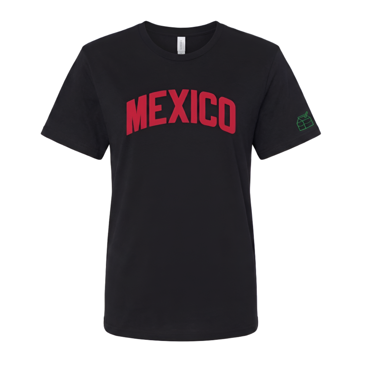 MEXICO Black T-Shirt with Red Letters