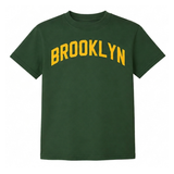 Brooklyn T-Shirt Forest Green with Yellow Letters