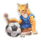 Soccer Ball Cat Sticker