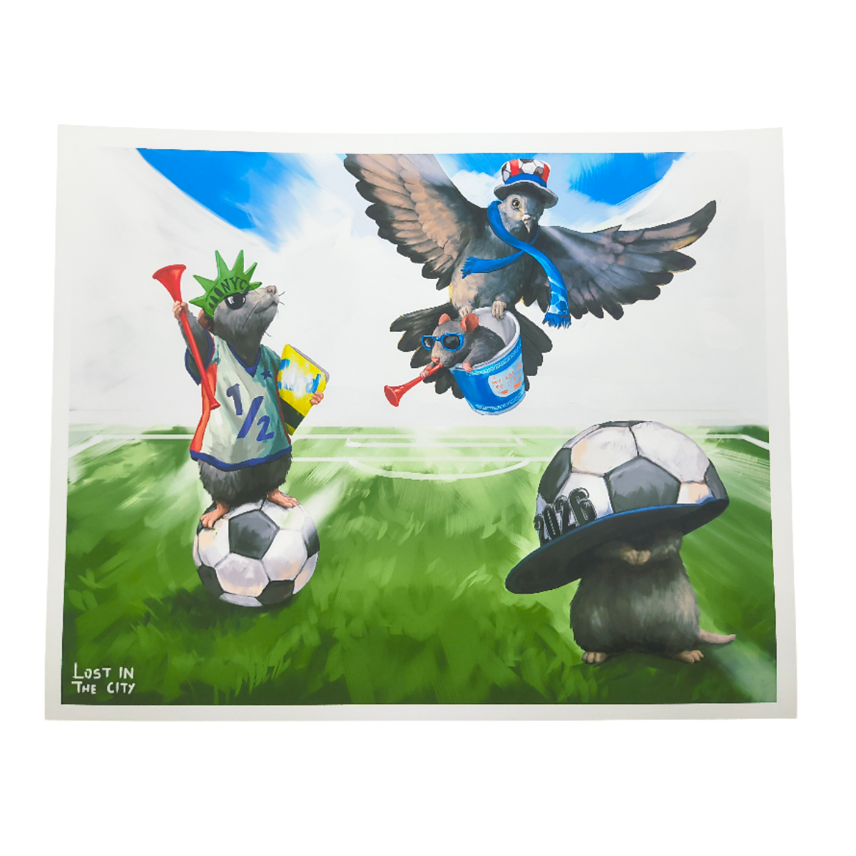 Lost in the City Soccer Print