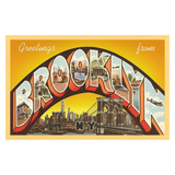 Vintage Greetings from Brooklyn Postcard