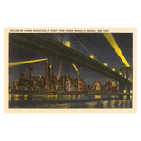 Skyline Under Brooklyn Bridge Magnet