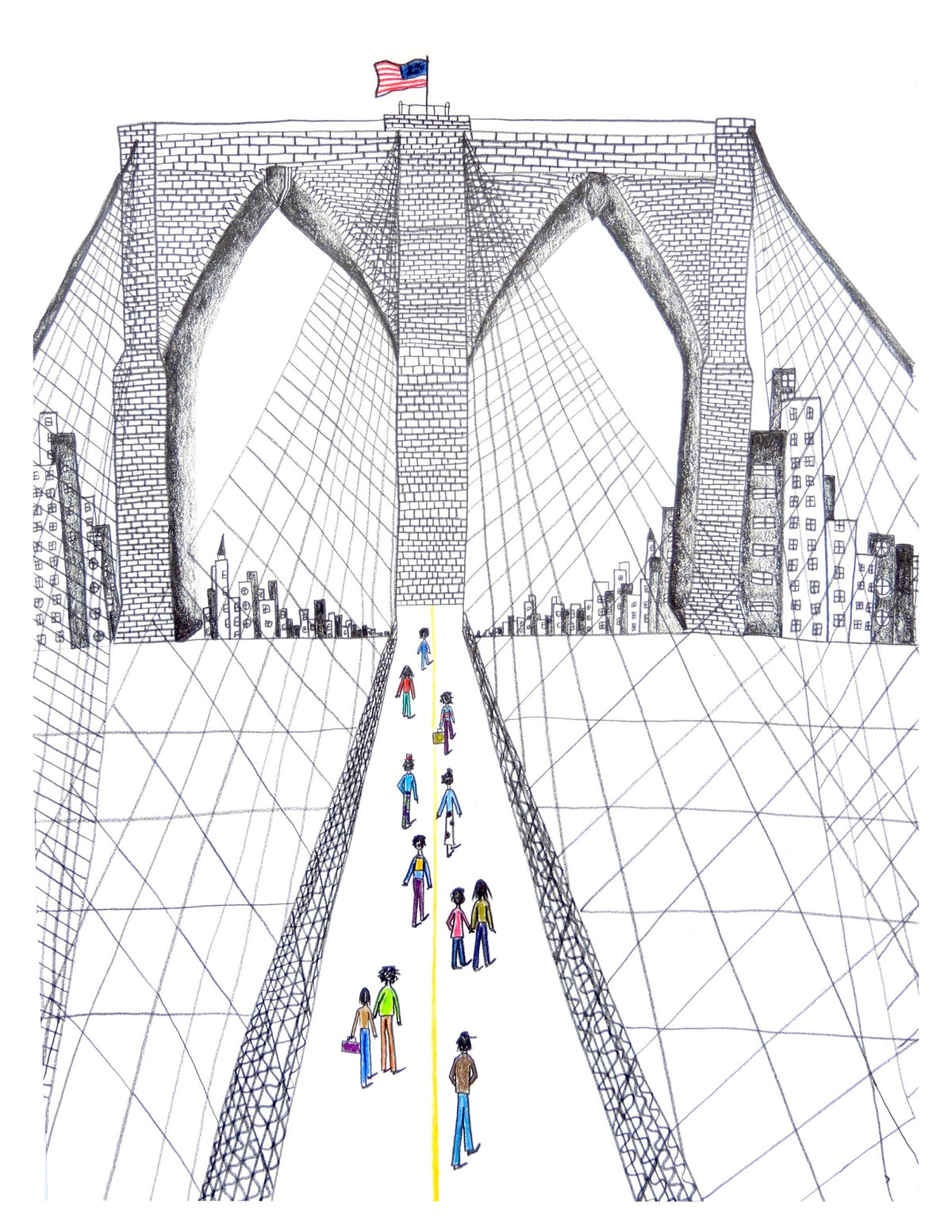 Brooklyn Bridge Greeting Card