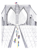 Brooklyn Bridge Greeting Card