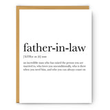 Father-in-Law Definition - Father's Day Card