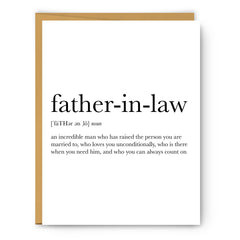 Father-in-Law Definition - Father's Day Card