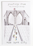 Greetings From The Brooklyn Bridge Postcard