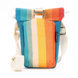 Retro Stripe Crossbody Water Bottle Bag