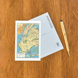 Vintage Map of Brooklyn Postcard