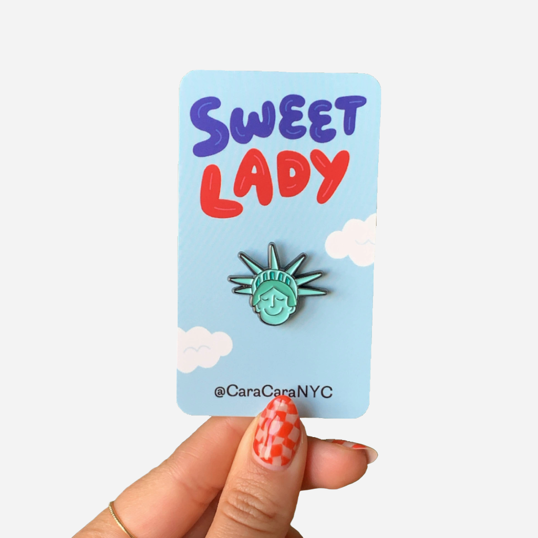 Sweet Lady Liberty 1" Enamel Pin