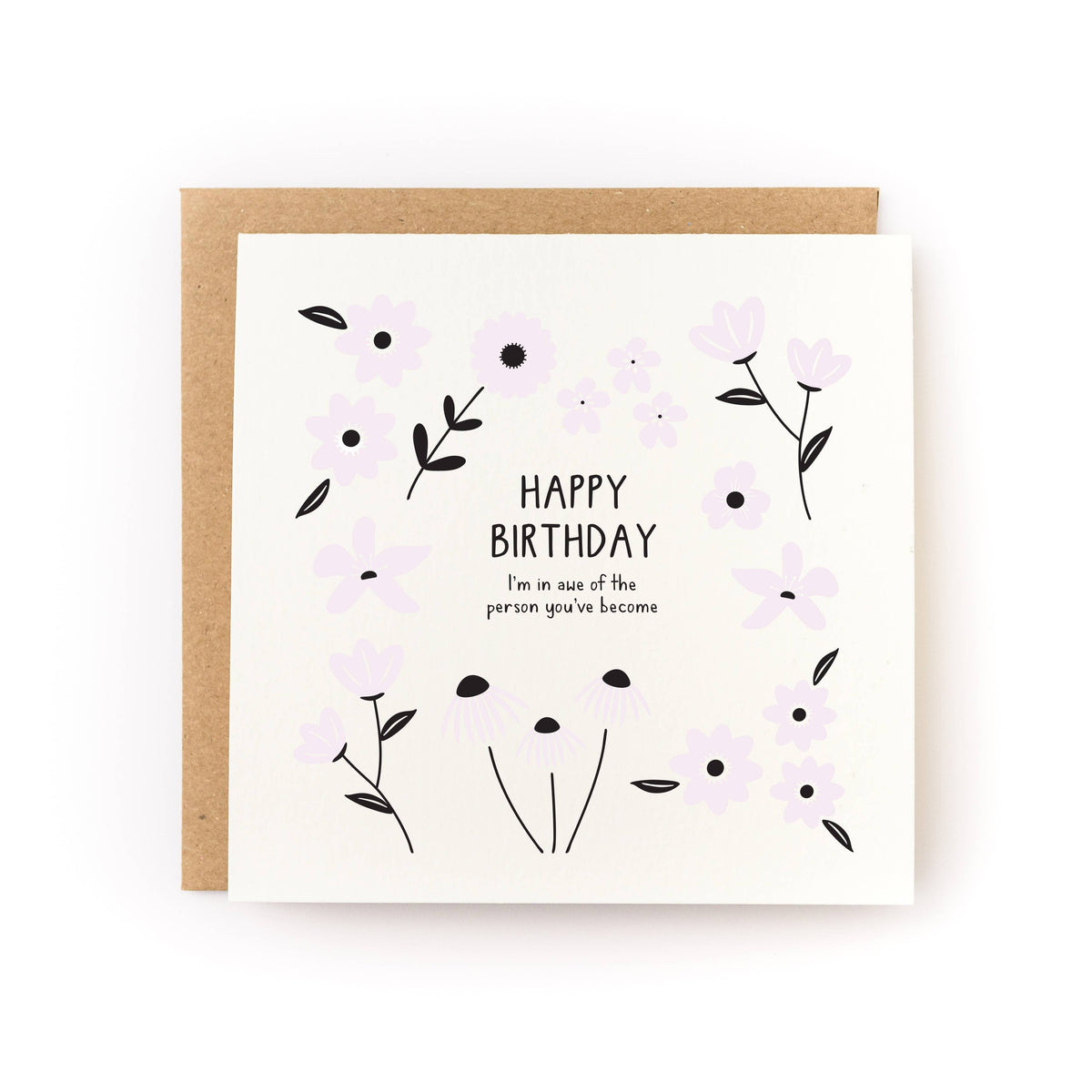 In Awe of You Birthday Flower Card