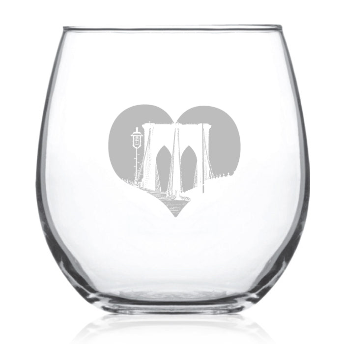 Heart Stemless Wine Glass