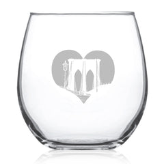 Heart Stemless Wine Glass