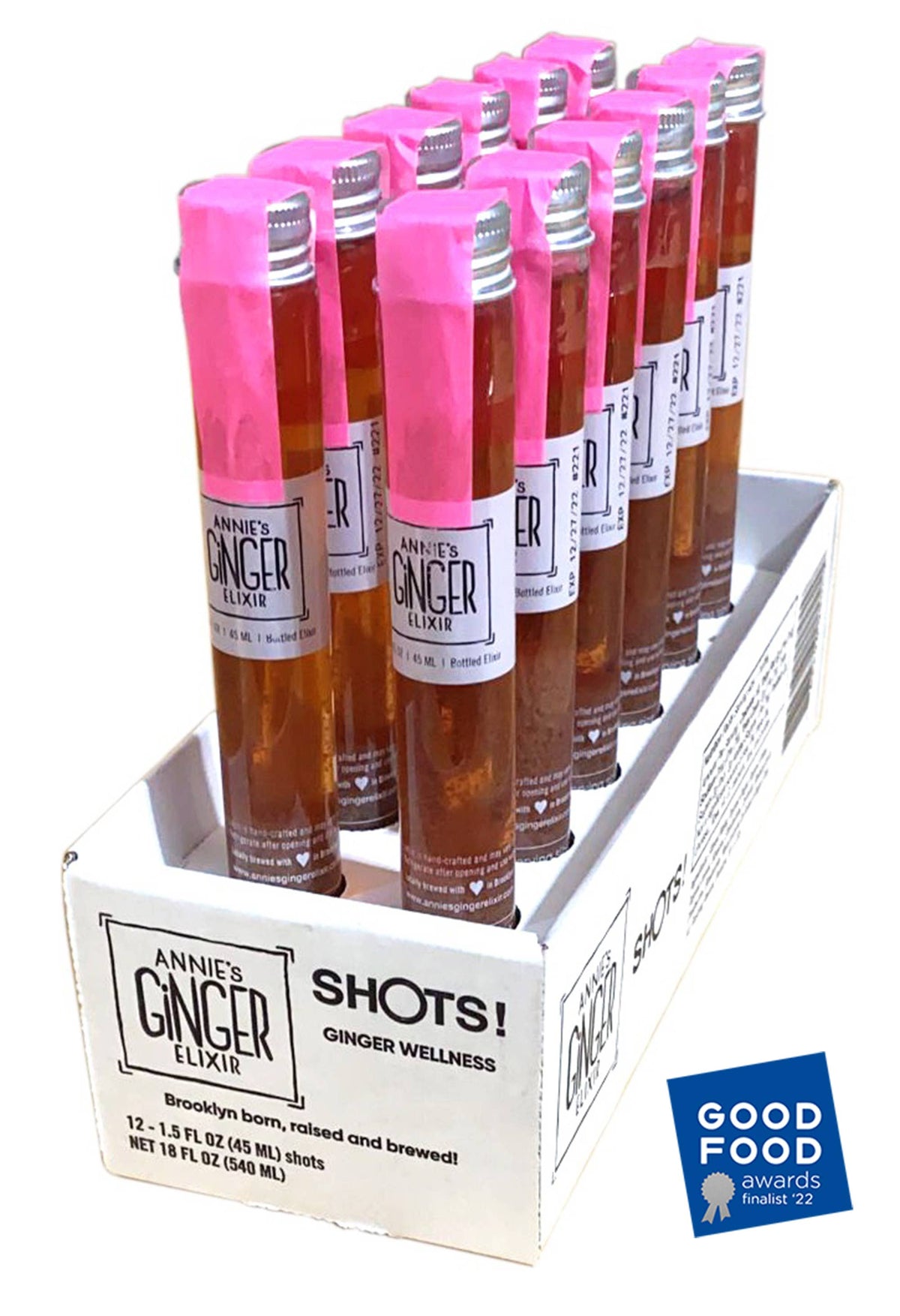 Organic Gut Health + Immunity Boost Ginger Elixir 1.5oz Shots