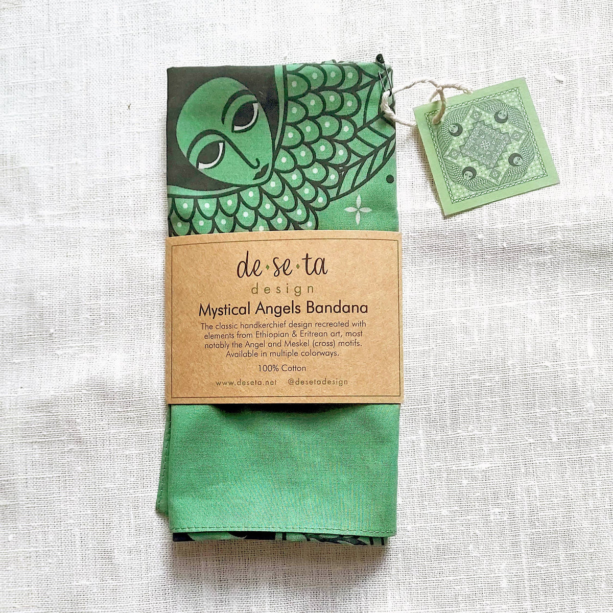 Mystical Afro Angels Ethiopian Inspired Bandana - Green