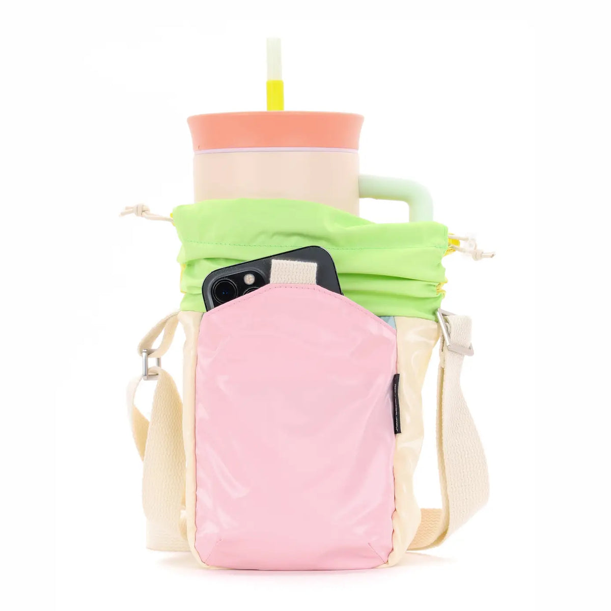 Retro Print Crossbody Water Bottle Bag