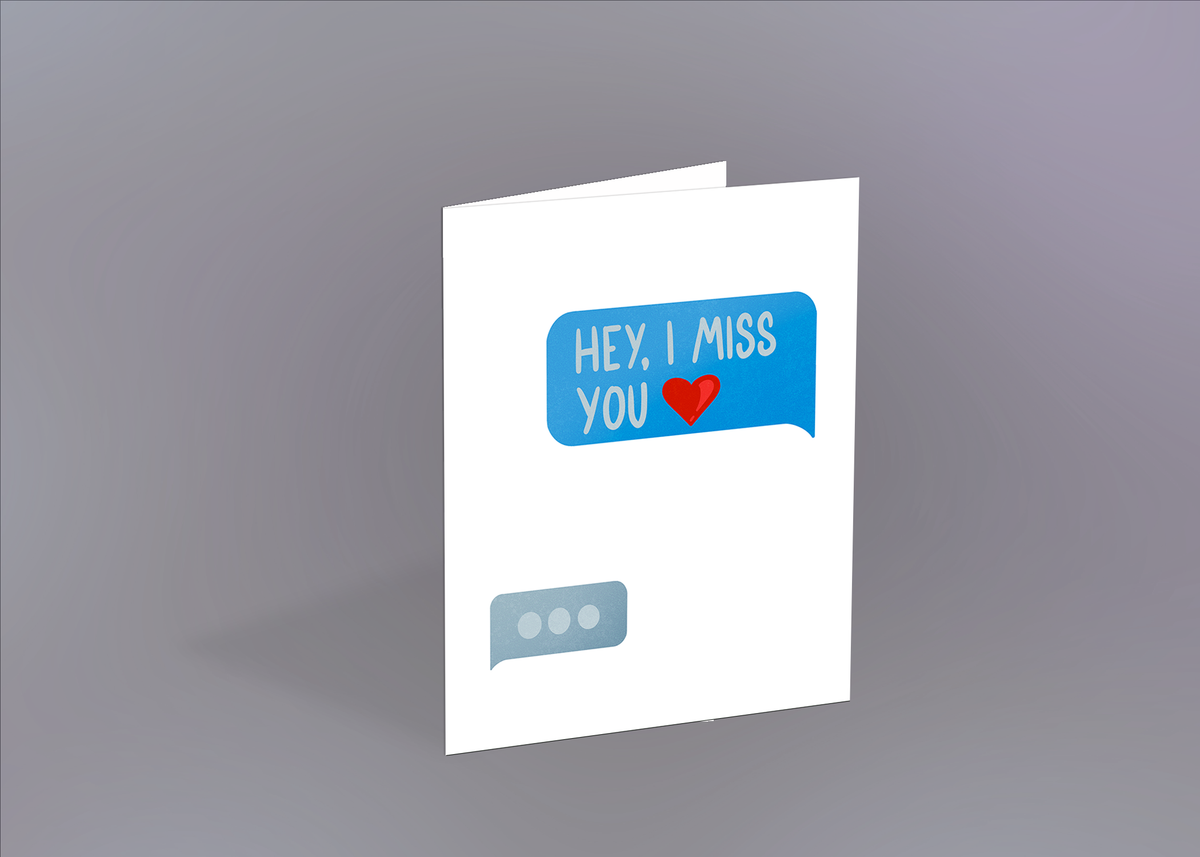 Hey, I Miss You Greeting Card