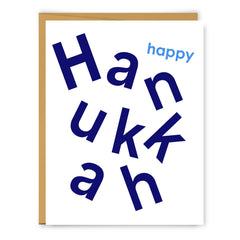 Happy Hanukkah Scandi Hanukkah Greeting Card