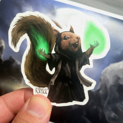 Necromancer Squirrel Vinyl Sticker