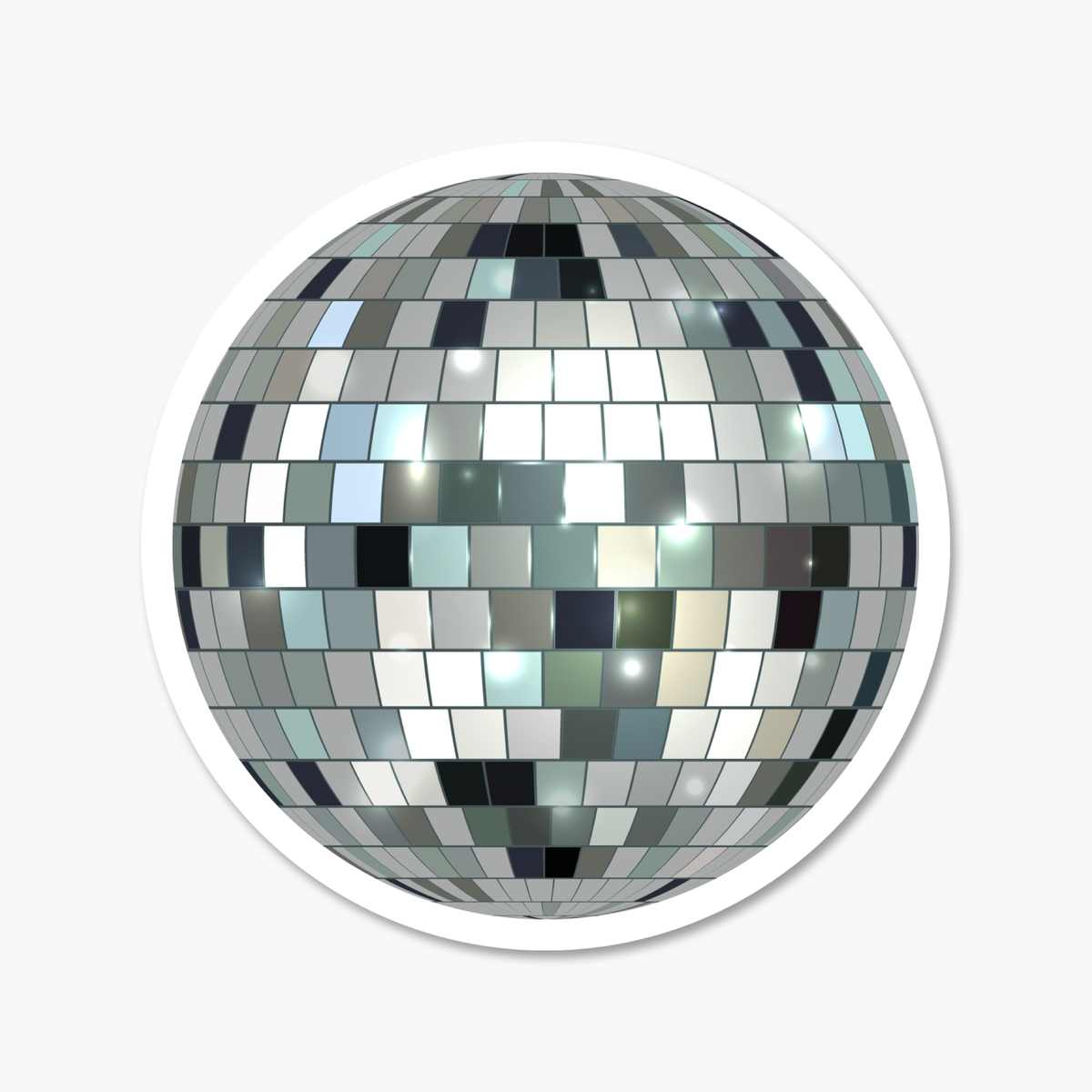 Mirrorball Disco Ball Silver Sticker