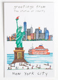 Greetings From The Statue Of Liberty Postcard