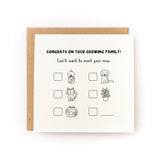 Growing Family New Baby Card