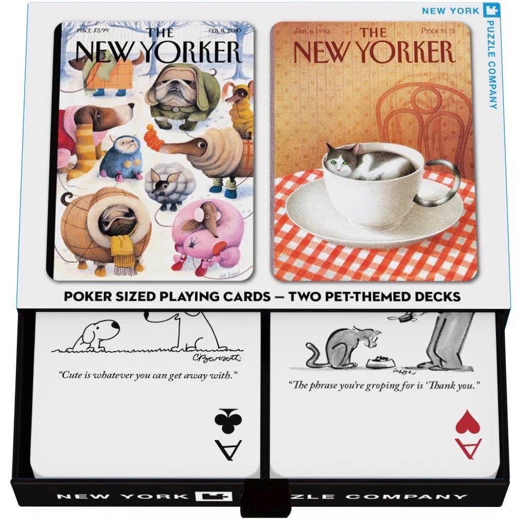 Dog and Cat Cartoons Double Deck Playing Cards 2 Standard Decks