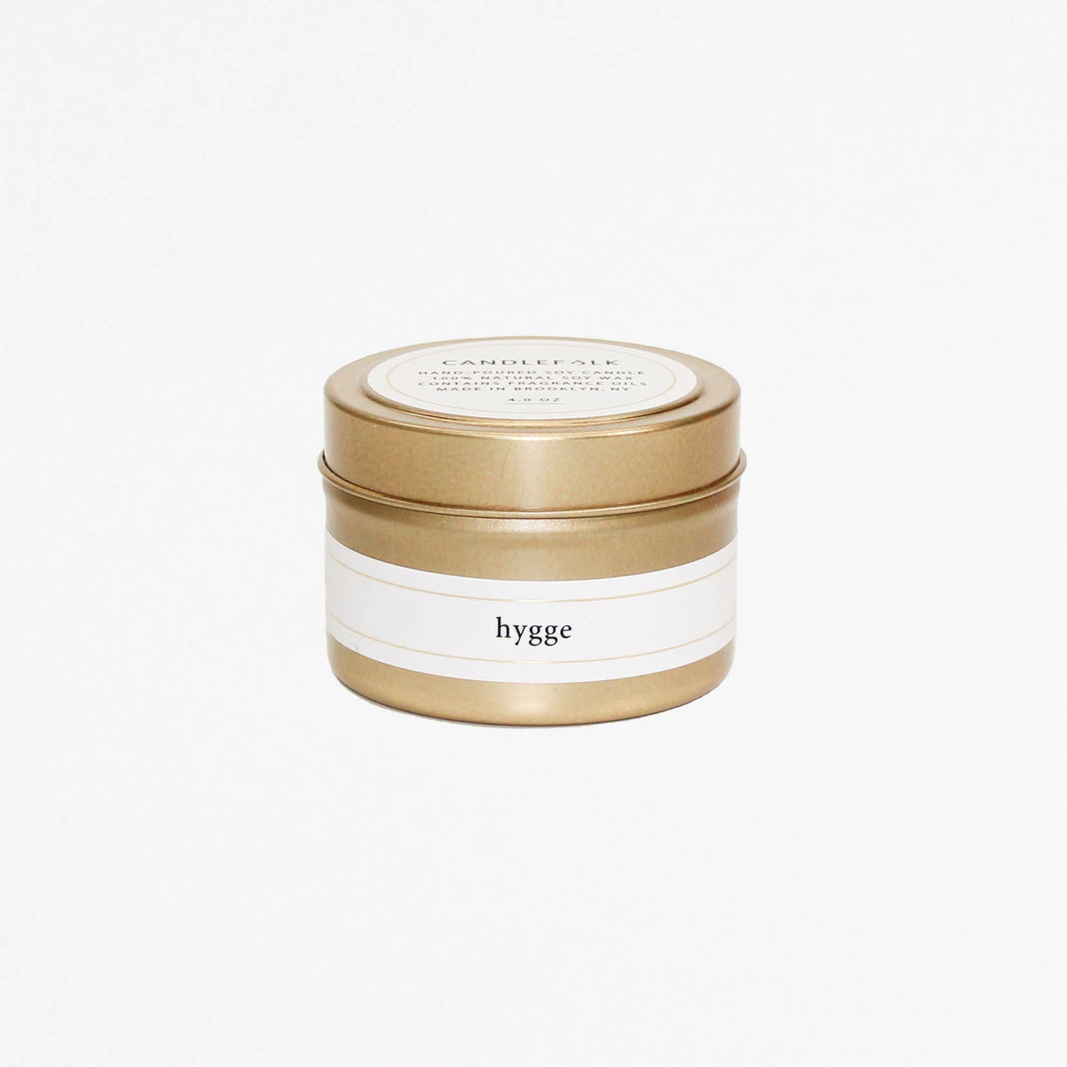 Hygge - 4 oz Gold Travel Candle