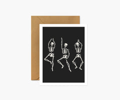 Dancing Skeletons - Halloween Greeting Card