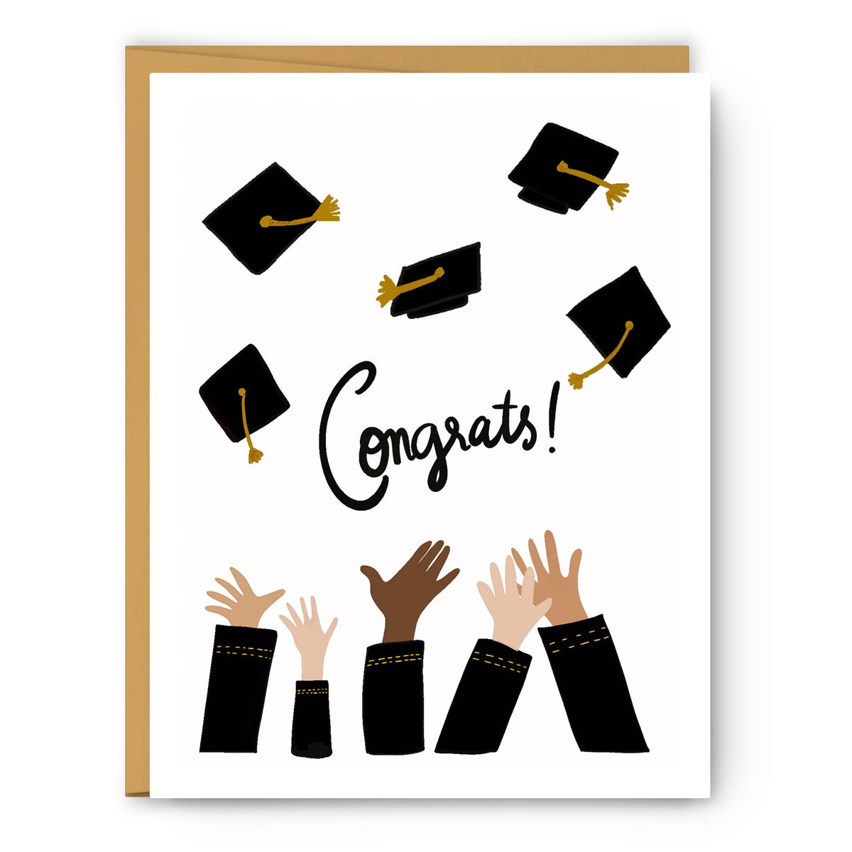 Congrats Graduation Hats - Graduation Card