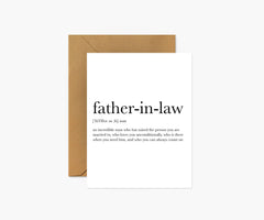 Father-in-Law Definition - Father's Day Card