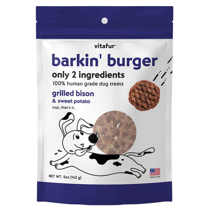 Vitafur Barkin Burger Bison & Sweet Potato Dog Treat