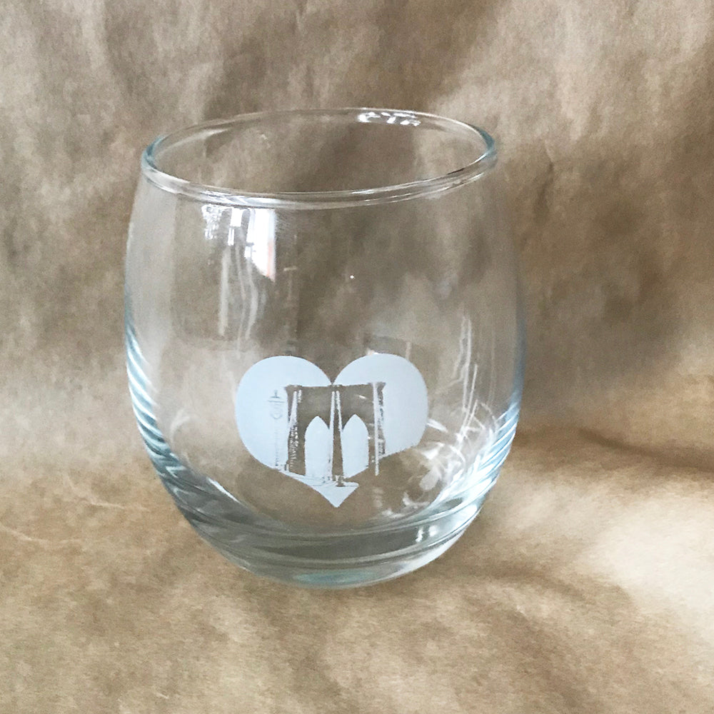 Heart Stemless Wine Glass