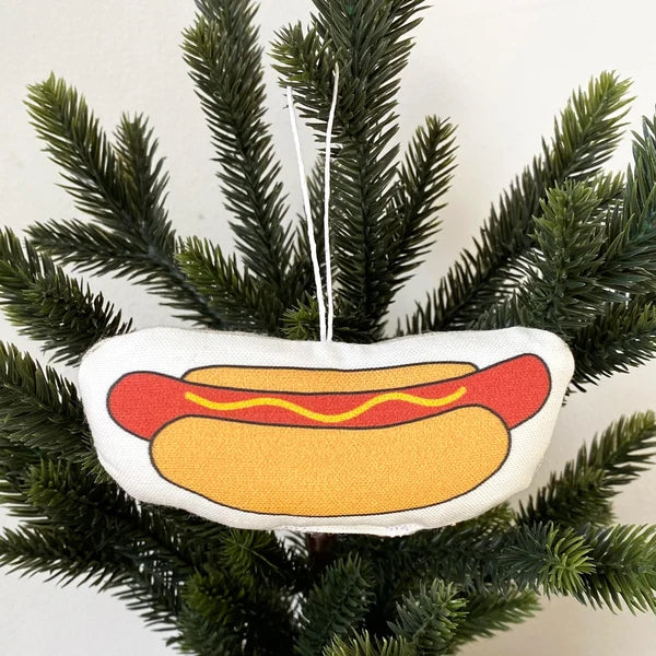 Hot Dog Soft Ornament by Kate Dirkin Illustration