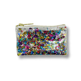 Clear Vinyl Rainbow Confetti Mini Coin Purse or Party Favor!