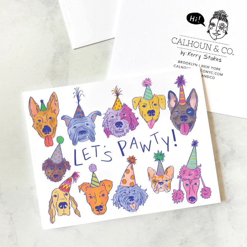 Let's Pawty Birthday Card
