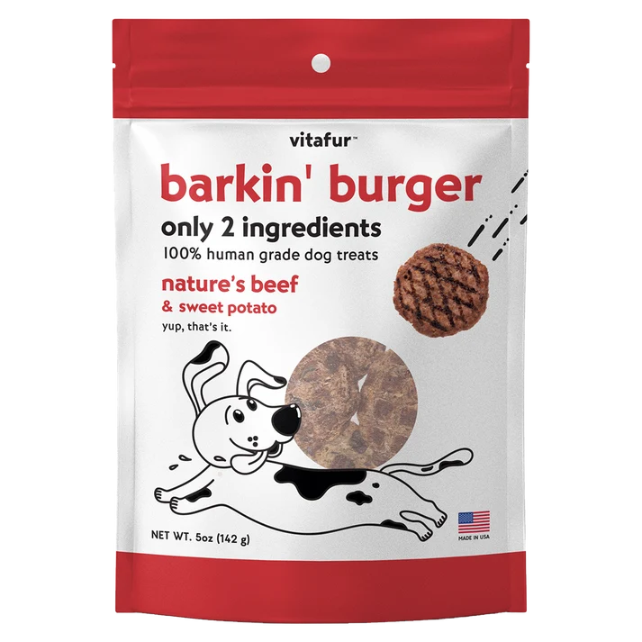Vitafur Barkin Burger Beef & Sweet Potato Dog Treat