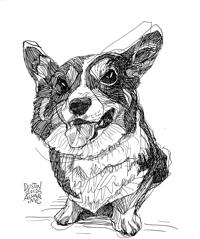Corgi Postcard