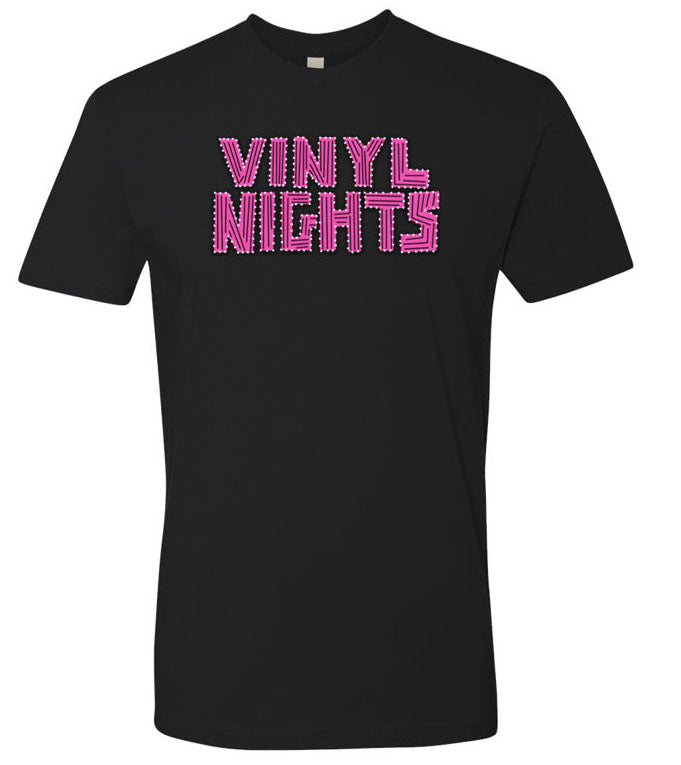 Vinyl Nights Logo in Pink