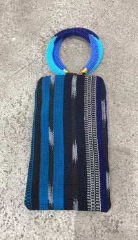 Guatemalan Stripe Cell Phone Bag-Blue